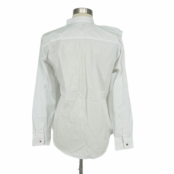 NWOT Lauren Ralph Lauren Ruffle Blouse White K68 - Picture 2 of 8